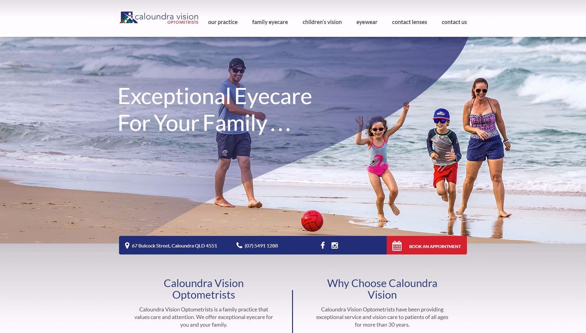 Caloundra Vision Optometrists website
