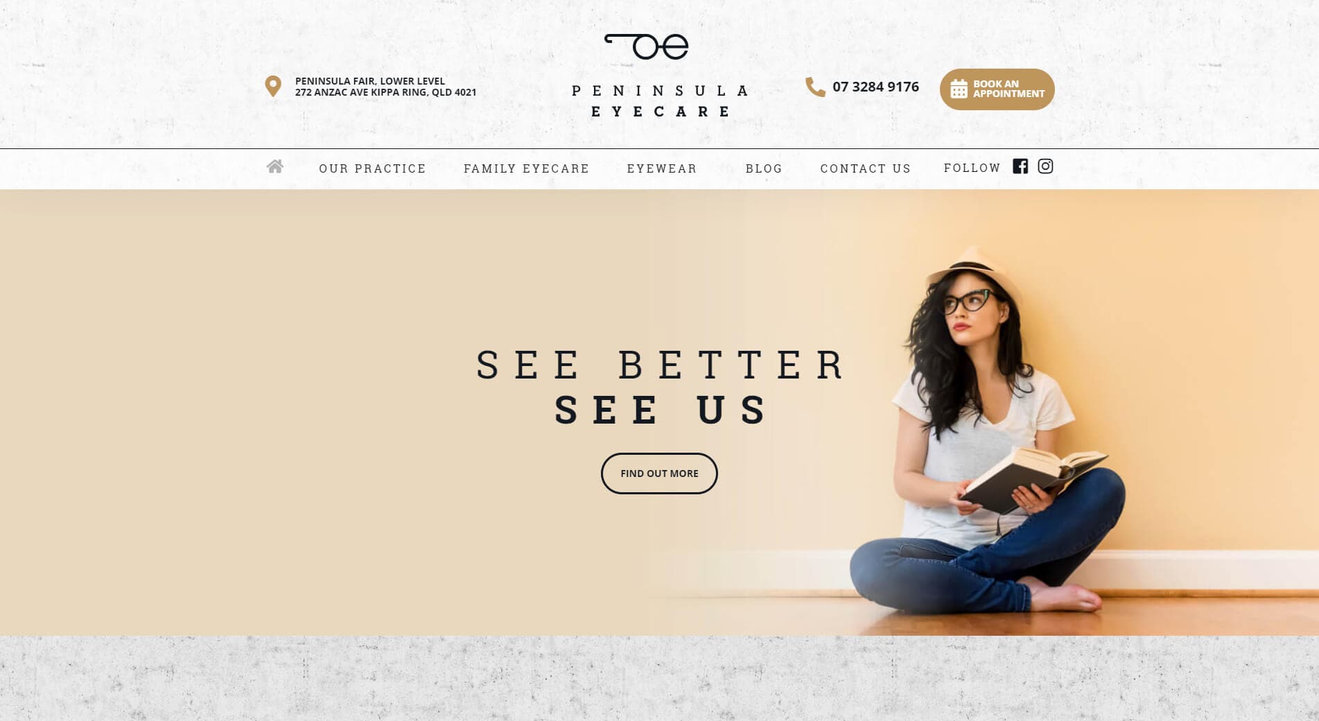 Peninsula Eyecare website