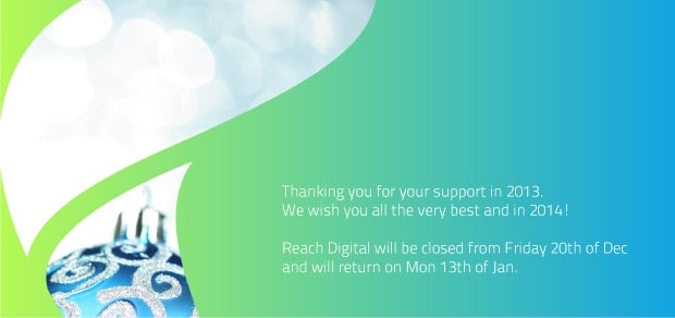 Reach Digital's 2013 Christmas holiday graphic